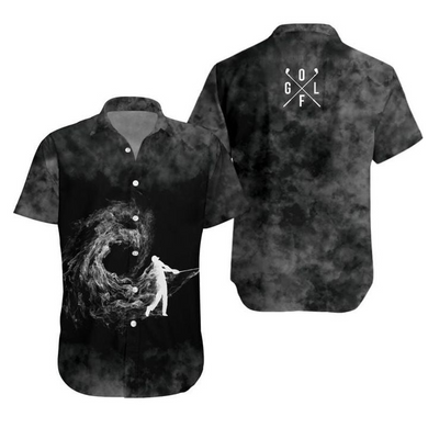 Smoke Golfer Hit Hawaiian Shirt