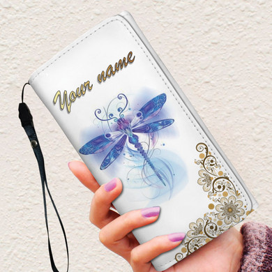 Personalized Dragonfly Art Work Women Wallet Purse