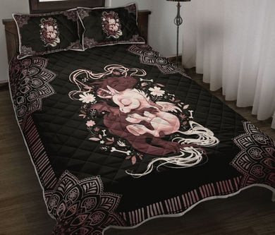 The Hugging Dragons & Unicorn Pattern Mandala Bedding Set