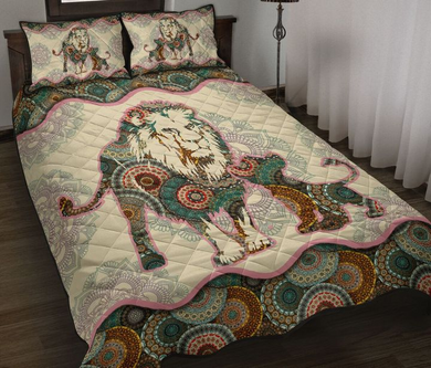 Lion & Baby Mandala Style Colorful Bedding Set