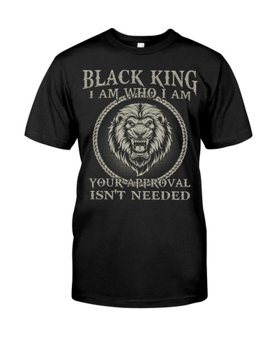 Black King I Am, Lion Graphic Classic T-shirt Black King I Am, Lion Graphic Classic T-shirt