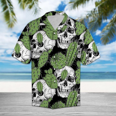 Skull And Cactus Hawaii Aloha Shirt
