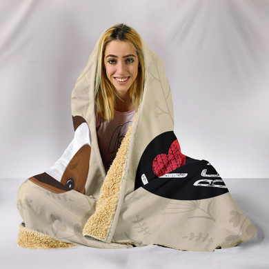 I Love Beagles Hooded Blanket for Lovers of Beagle Dogs