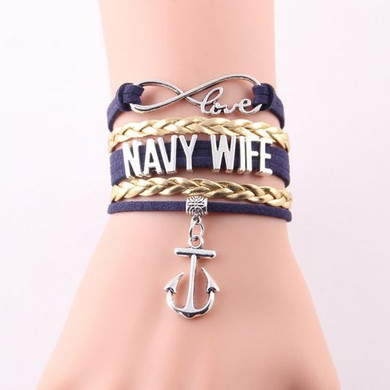 2 Styles Infinity Love Navy Wife Bracelet Offer