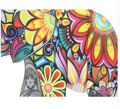 Fashion Flower Elephant Printed T-Shirt