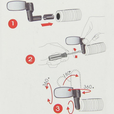 360° Rotate Wide Angle Rear View Mirror