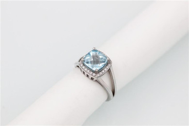 Natural London Blue Topaz 925 Solid Sterling Silver Ring