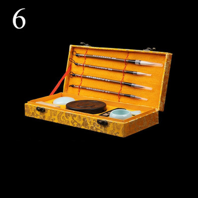 Traditional Calligraphy Set for Beginners Four Treasure Set Brush Pen / Ink / Paper / Inkstone Calligraphy Writing Brushes Set