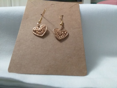 Handmade heart earrings