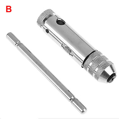 ZK30 Drop Ship 5Pcs/set  Adjustable 3-8mm T-Handle Ratchet Tap Wrench With M3-M8 Machine Screw Thread Metric Plug Machinist Tool