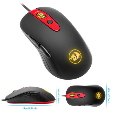 play ful
 Mouse PC 7200DPI 6 programmable buttons 3 memory modes ergonomic printed USB Wired for Desktop