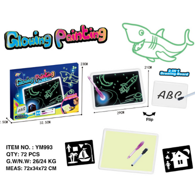 luminateding Paint luminated Light Tablet Draw With Light Fun & Developing Toy