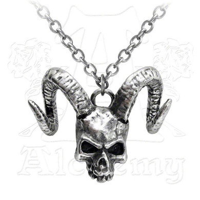 Skull of Azrael Pendant Necklace, Alchemy Gothic