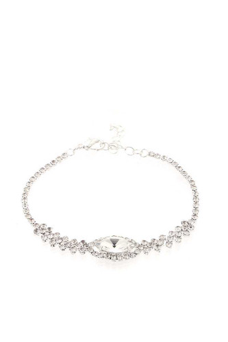 Marquise Shape Crystal Rhinestone Necklace And Bracelet Set