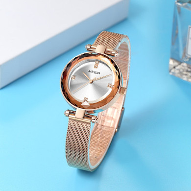 Rose Gold Luxury Lovers Bracelet Watch