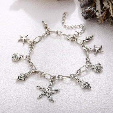 Starfish Shell Anklets Boho Bohemian Accessories