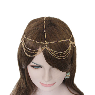 Vintage Gold Chain Headpiece Gold Head Chain Boho Bohemian Accessories