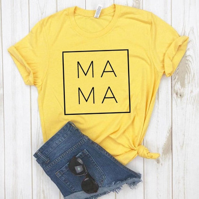 Mama Square Cotton Casual Funny t shirt Mama Square Cotton Casual Funny t shirt
