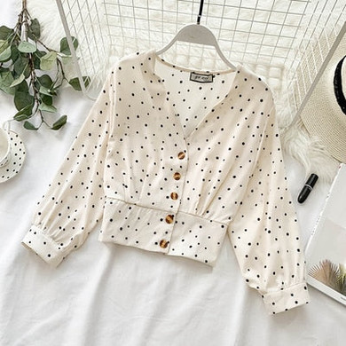 Chiffon Single-breasted Elegant Chic Style Boho Bohemian Tops