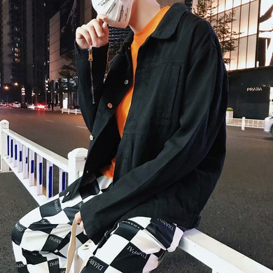 Embroidery Hole Hip Hop Windbreaker Bomber denim Jackets