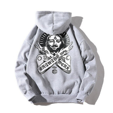 Cartoon Characters Graffiti Printed Casual Hoodie