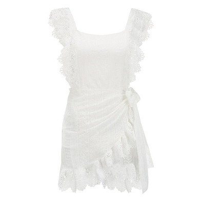 Crochet Lace Embroidery White Boho Bohemian Dresses