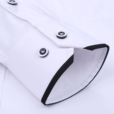 Stand Collar Long Sleeve Slim Fit soft comfortable Dress Shirts