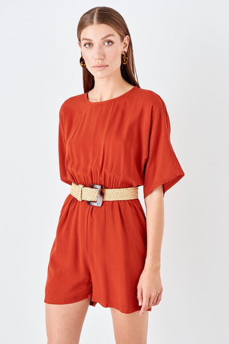 Tile Back Low Cut Rompers