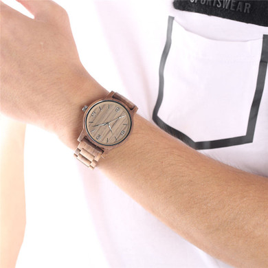 Analog Luminous Hands Handmade Wood Watches