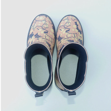 Women's natural rubber chelsea rain boots anti-slip fashion rain boots