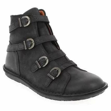 Vintage Round Toe Buckle Strappy Comfy Boots