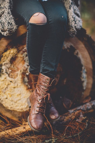 Vintage Lace Up Fashion Martin Boots