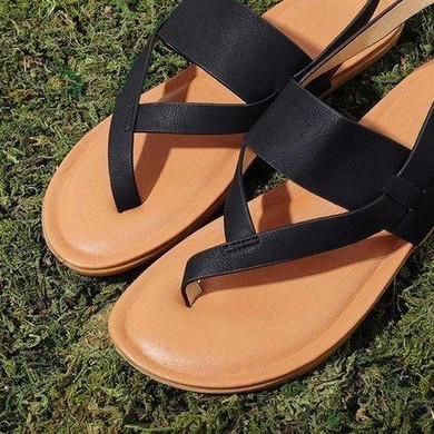 Comfy Ankle Strap Adjustable Buckle Flat Sandals For Women