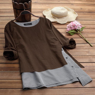 Asymmetrical Patchwork Women Stripe Dress