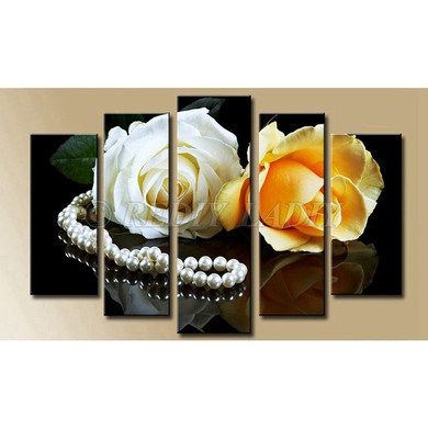 Vivid Daisy 5 Panel, 5D Diamond Painting