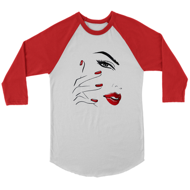 Red Nail Lips Long Sleeves