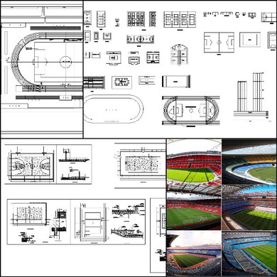 ★【Stadium CAD Blocks-Stadium,Gymnasium, track and field, playground, sports hall】@basketball court, tennis court, badminton court, long jump, high jump ,CAD Blocks,Autocad Blocks,Drawings,CAD Details