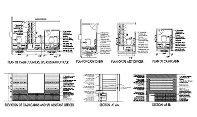 【Architecture CAD Projects】Bank Interior Design CAD Blocks,Elevation Drawings
