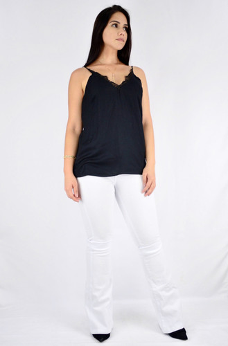STRAP BLOUSE WITH LACE DETAIL
