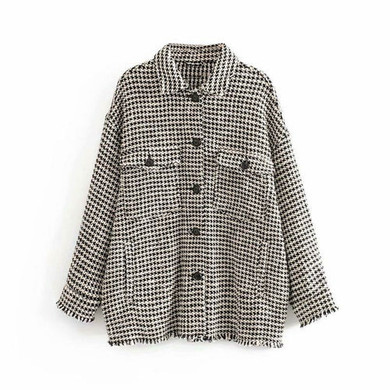 Winter Plaid Tweed Jackets Coats