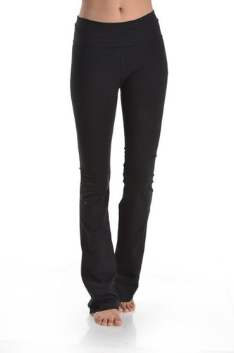 Black Yoga Pant with Gray Waistband