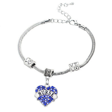 Crystal Pendant Silver Bangles Bracelets FREE