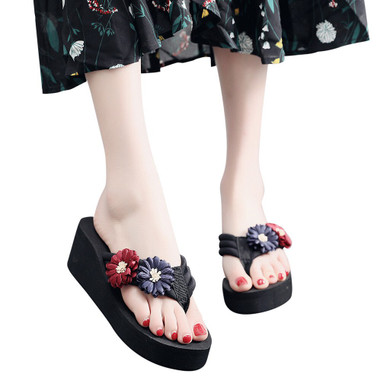 Platform Shoes Woman Flip Flops 2020 Summer Slippers Bohemia Flower Beach Sandals Clip Toe Ladies Wedges Slippers Casual Shoes Platform Shoes Woman Flip Flops 2020 Summer Slippers Bohemia Flower Beach Sandals Clip Toe Ladies Wedges Slippers Casual Shoes