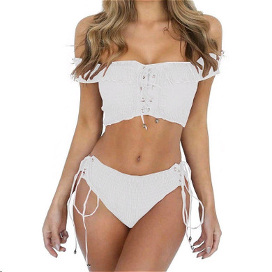 Summer Bathing Suits Two Pieced High Waist Bikini Sets