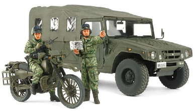 Tamiya 1/35 JGSDF Recon Motorcycle & High Mobility Vehicle (2) Kits
