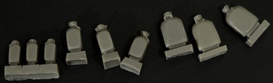 Matho 1/35 German Water Can Set, Resin (9) (3 Different Sizes)