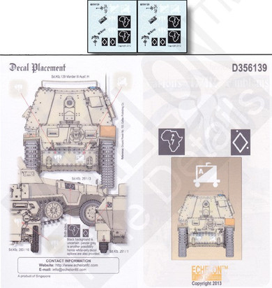 Echelon Decals 1/35 SdKfz 139 Marder III Ausf H