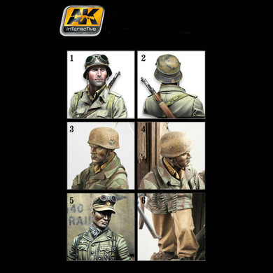 AK Interactive 	Figure Series: DAK Soldier Uniforms Acrylic Paint Set (6 Colors) 17ml Bottles