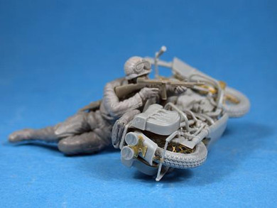 MiniArt Military Models 1/35 US Motorcycle WLA w/Rifleman Kit