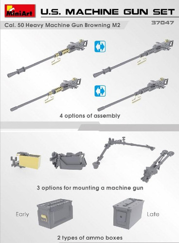 MiniArt Military Models 1/35 US Machine Gun Kit